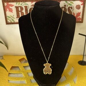 Cadena14 k gold plated de oso